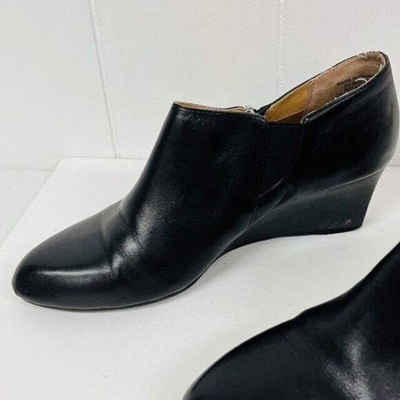 Adrienne Vittadini Midge Womens Size 8 Brown Side Zip Wedge Booties Shoes - Picture 6 of 16